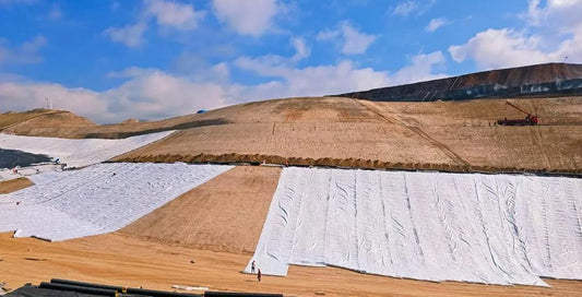 Inspection and preparation work before the construction of waterproof geotextile.